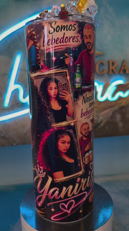 Vaso delgado personalizado por sublimación