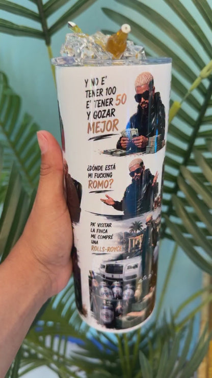 Vaso delgado personalizado por sublimación